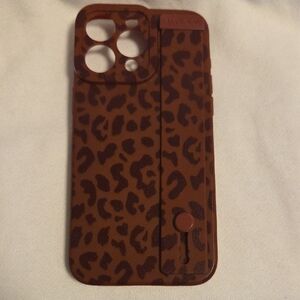 Brown Leopard Print iPhone Case with Soft Texture
